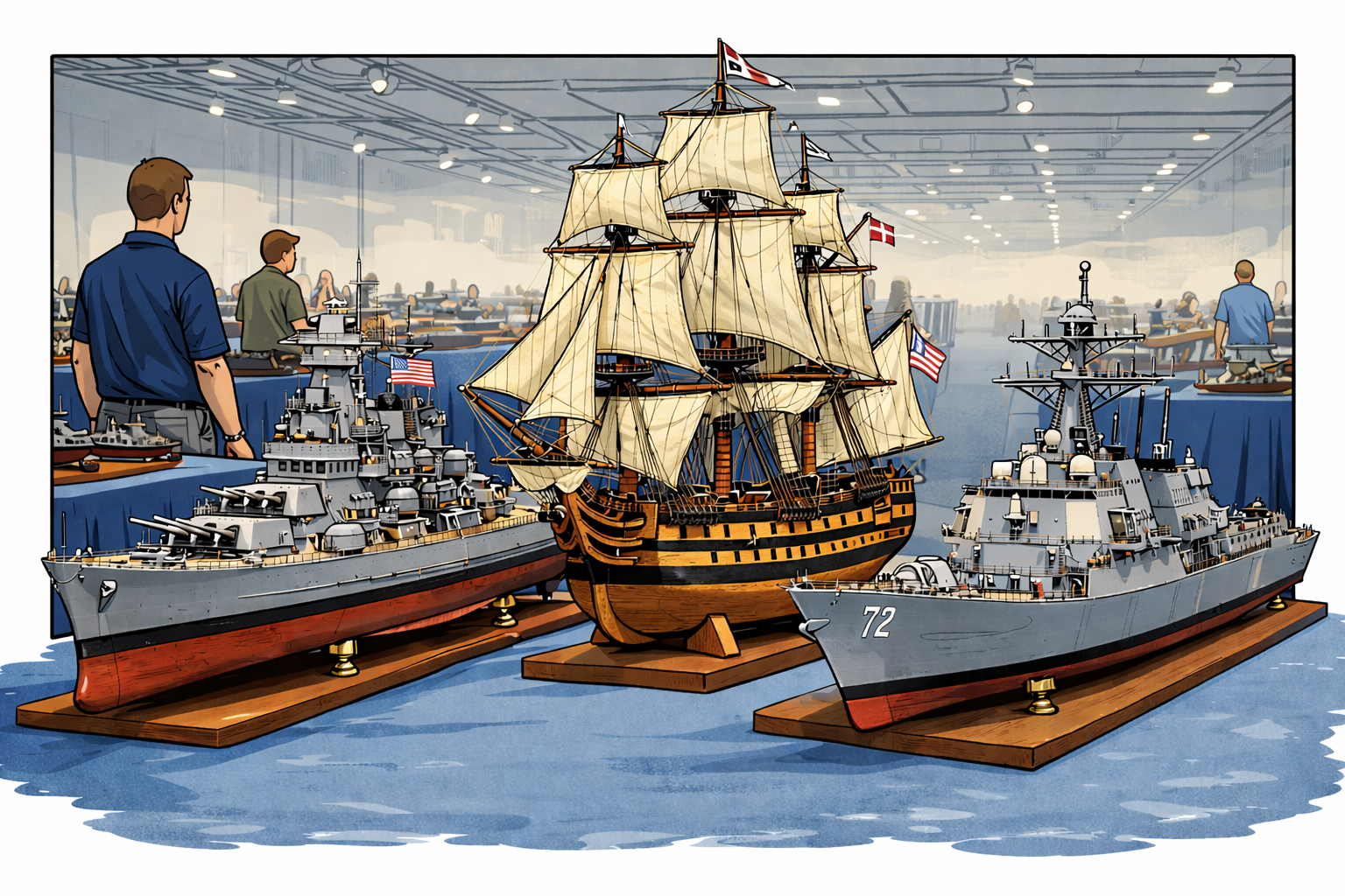 KI-Generiertes Bild einer Modellbauausstellung