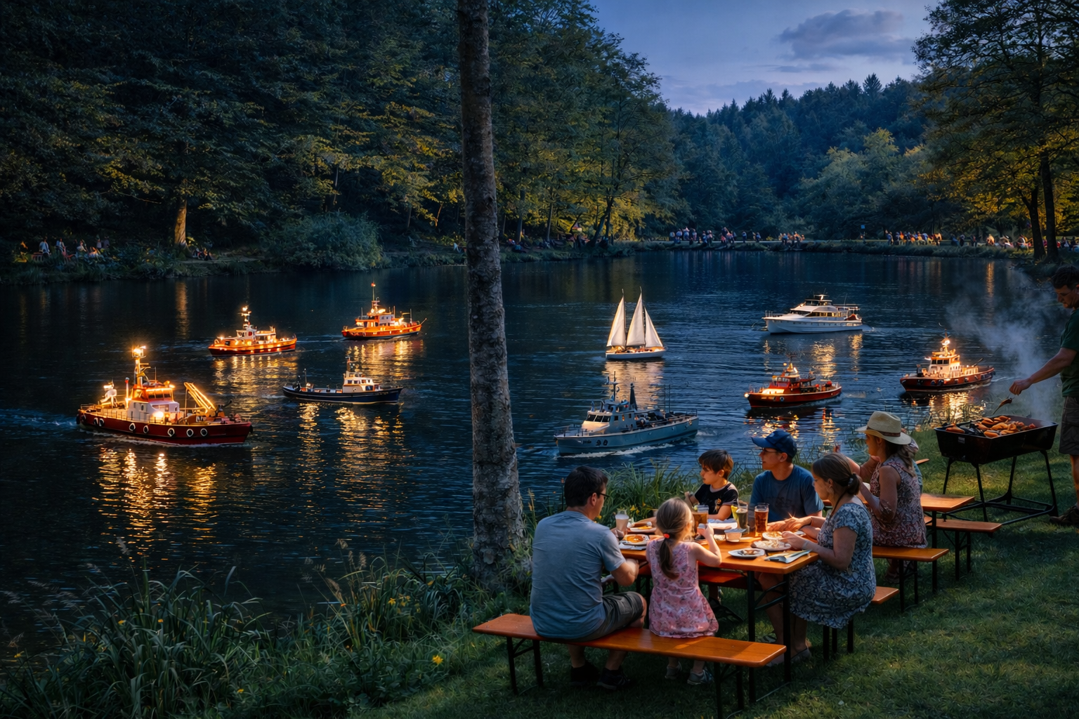 Nachfahren IG Schiffsmodellbau PS e.V. 🌙🚤 Nachtfahren – Modellbau in besonderer Atmosphäre