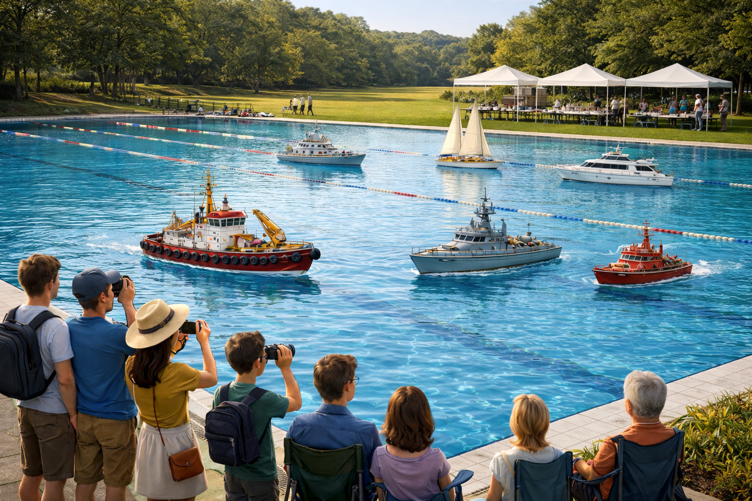 Schaufahren von Modellschiffen | KI Generiert