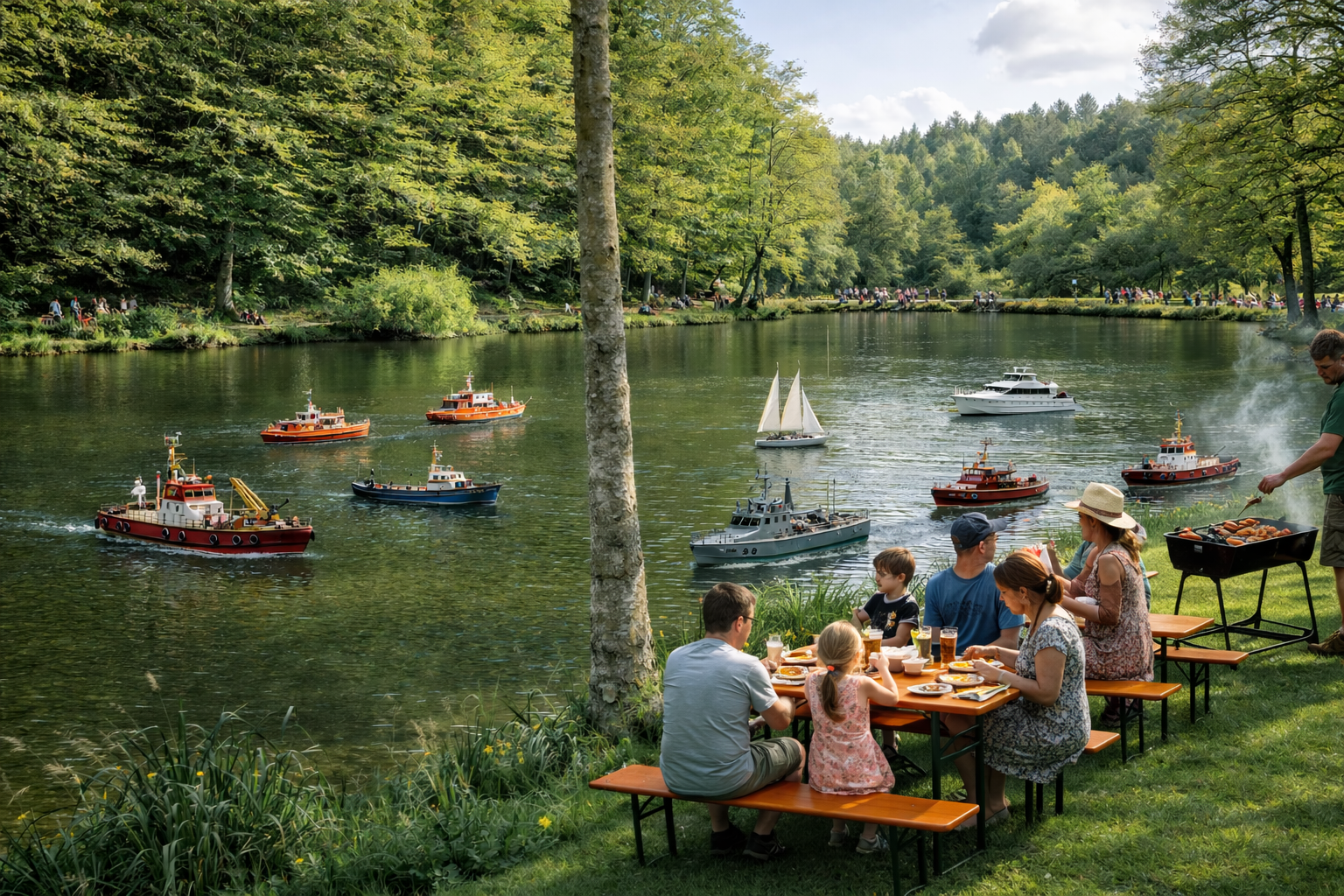 Treffen am See IG Schiffsmodellbau PS e.V. 🔥 Hüttenfest am Weiher – in gemütlicher Runde