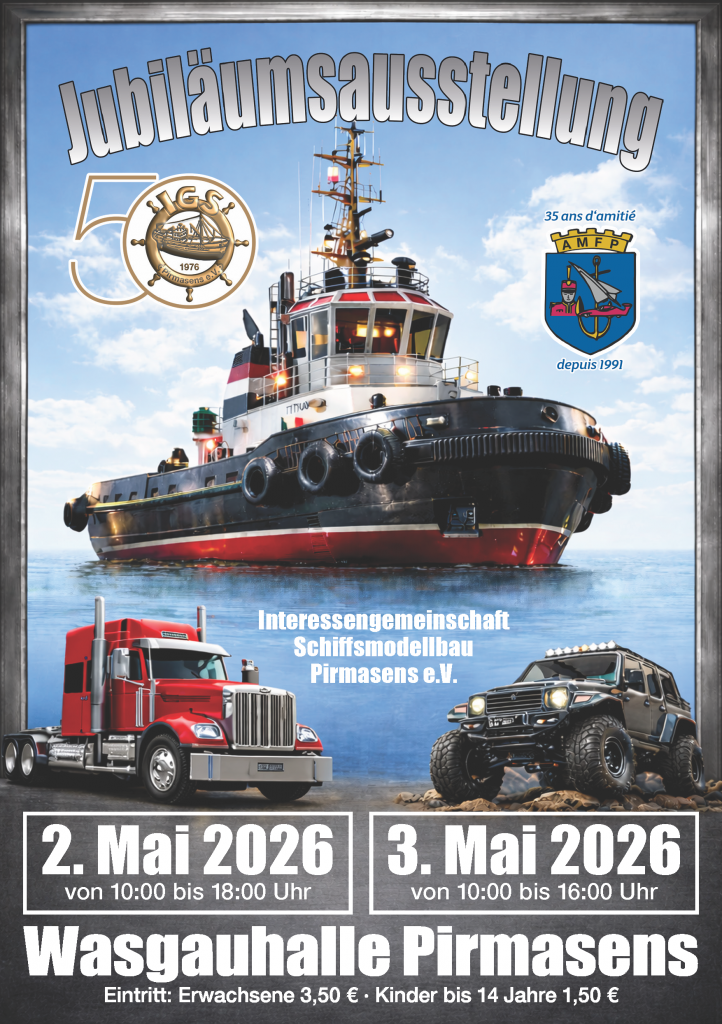 Plakat Jubilaeum online IG Schiffsmodellbau PS e.V. Home